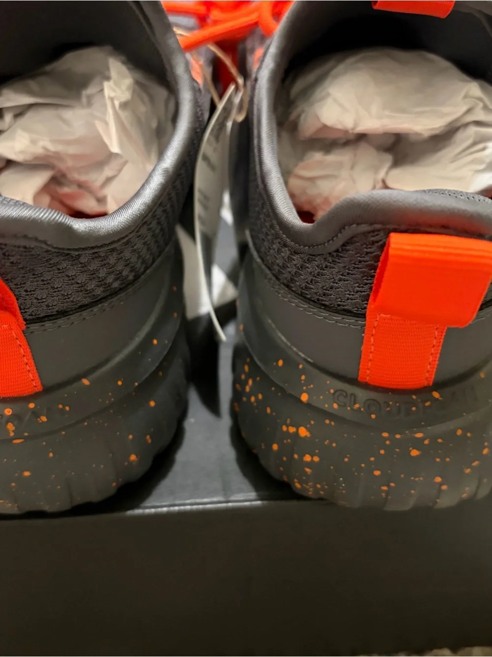 Adidas Kaptir Youth 6.5 Women’s 7/7.5 Grey with Orange Brand New